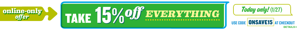 15% off any purchase