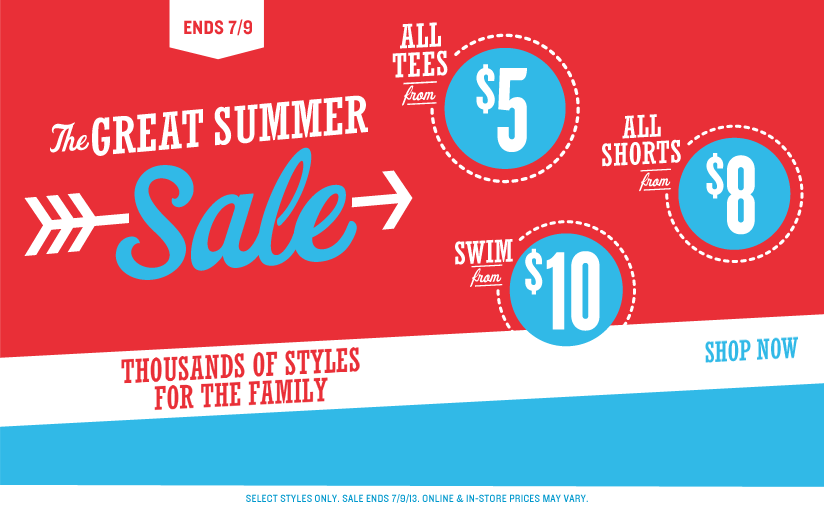 Donâ€™t miss out on Old Navyâ€™s Great Summer Sale where clothing for ...
