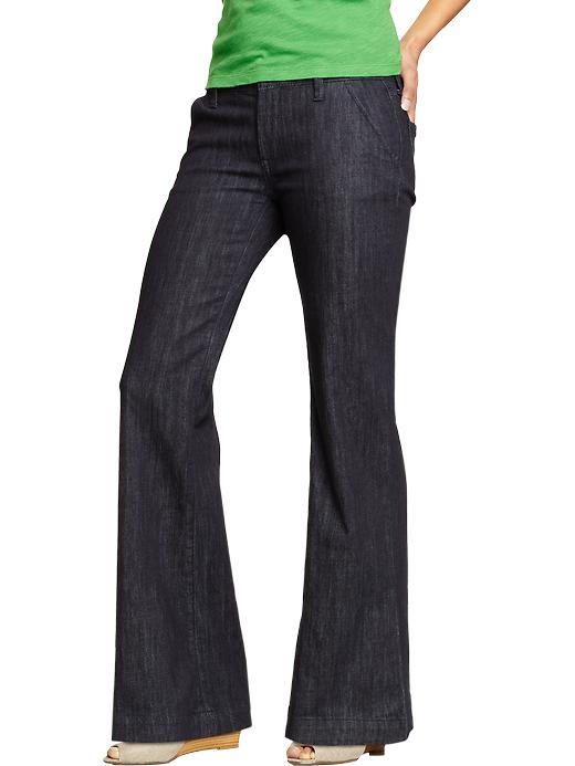 View large product image 1 of 1. Women's Wide-Leg Trouser Jeans