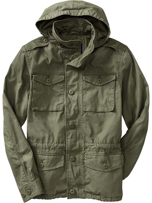 Old Navy Men’s Hooded Military Style Canvas Jackets | Taboo