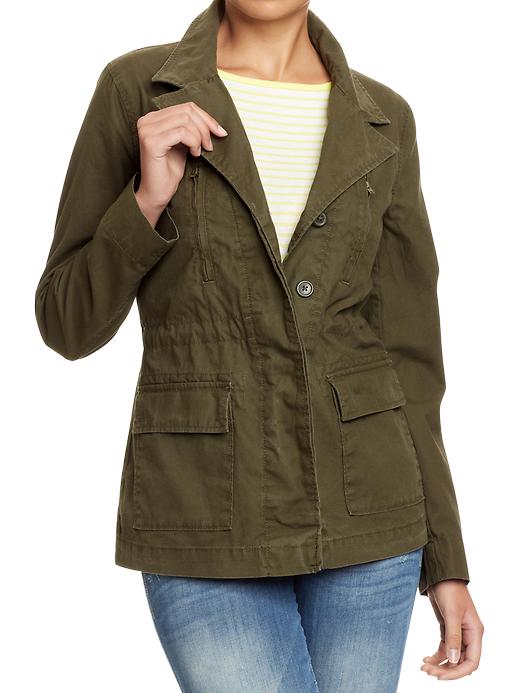 View large product image 1 of 1. Women's Long Canvas Field Jackets