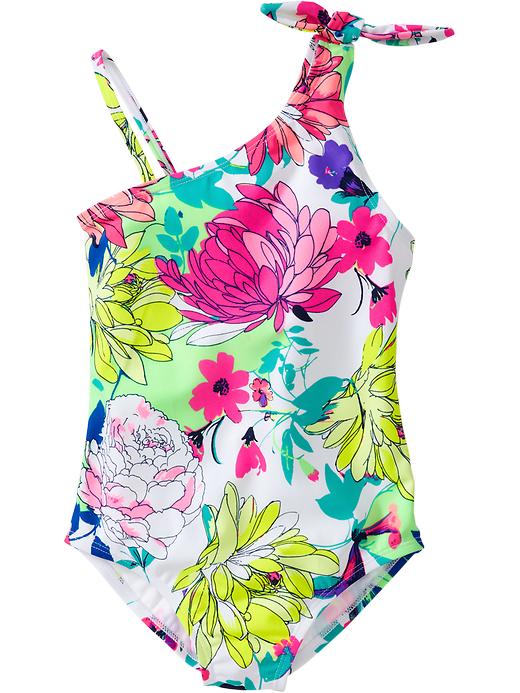Old Navy Girls Printed One Shoulder Swimsuits Quality Fashion