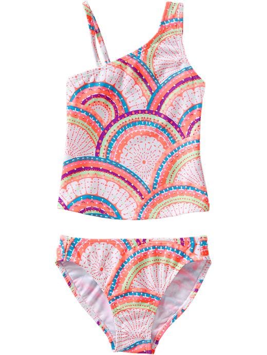 Old Navy Girls Printed One Shoulder Tankinis Quality Fashion