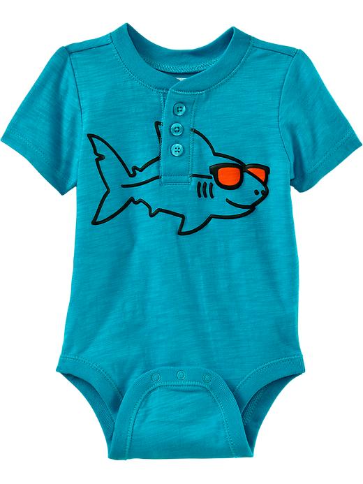 Old Navy Graphic Henley One Pieces For Baby Chatset