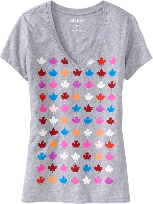Old Navy Women’s V Neck Graphic Tees Faloo