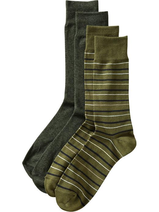 Old Navy Men’s Patterned Socks 2 Packs Lime Stripe Jabberspot
