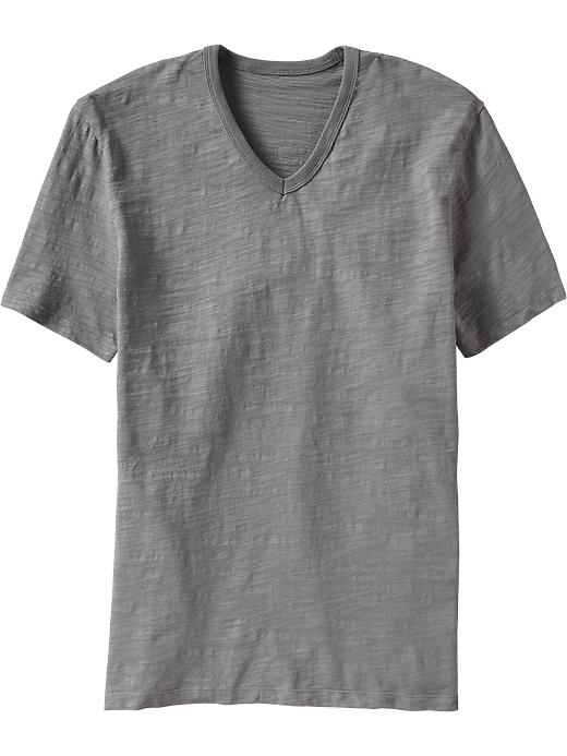 Old Navy Men’s V Neck Slub Knit Tees Grey Livestorm