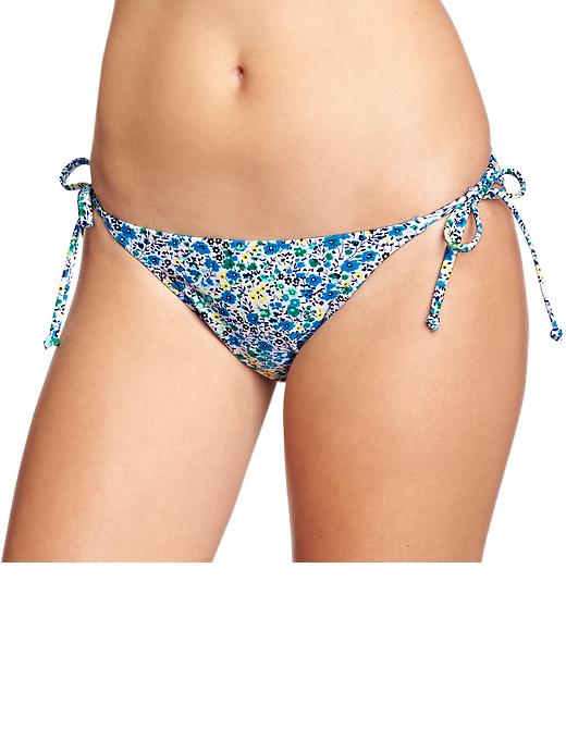 navy string bikini bottoms