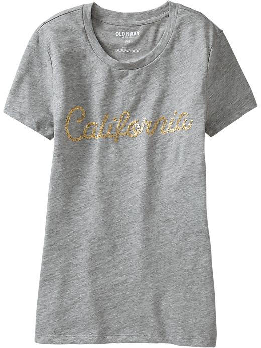 Old Navy Women’s Sequined Graphic Tees On Med Grey Heather Livestorm