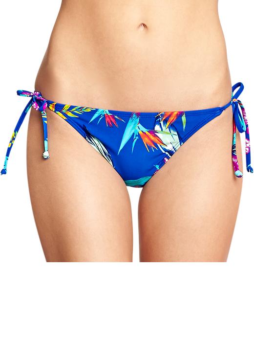 navy string bikini bottoms