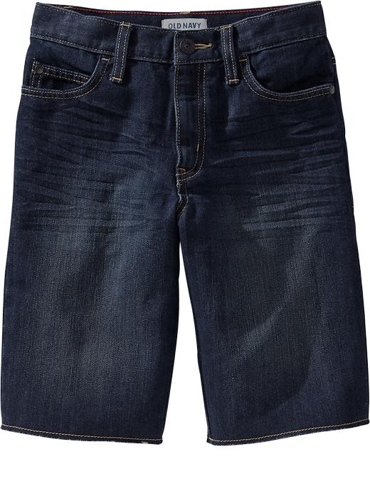 Old Navy Boys Denim Cut Off Shorts Dark Wash Hi Livestorm