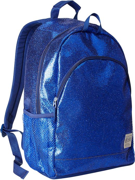 Old Navy Girls Glittery Backpacks â€“ Blue Glitter | Jumppath