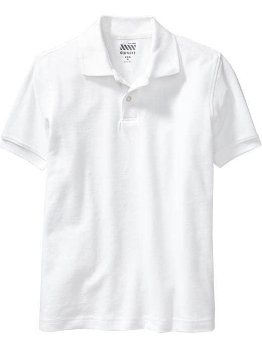 View large product image 1 of 1. Pique Uniform Polo for Boys