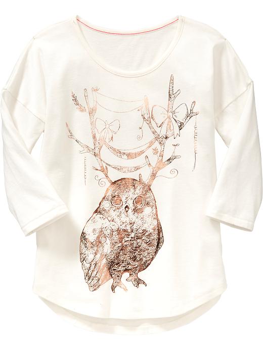 Old Navy Girls Animal Graphic Tees Owl Mybuzz