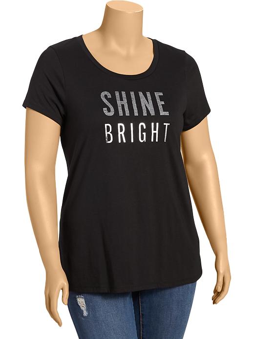 Old Navy Women’s Plus Word Graphic Tees Charcoal Heather Mybuzz