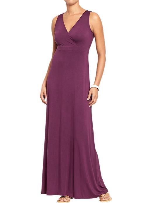 Women's Wrap-Front Sleeveless Maxi Dresses Women's Wrap-Front Sleeveless Maxi Dresses