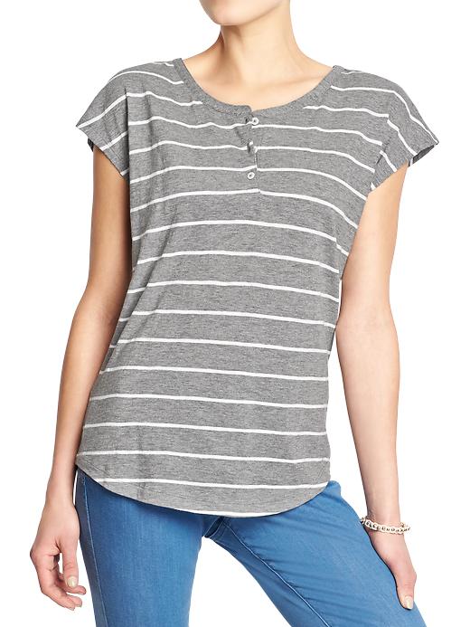 Striped Cap-sleeve Tee Striped Cap-sleeve Tee