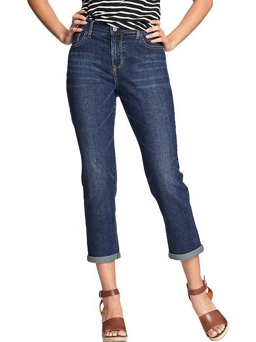 UPC 195814200002 Old Navy Women's Cuffed Denim Capris Medium wash