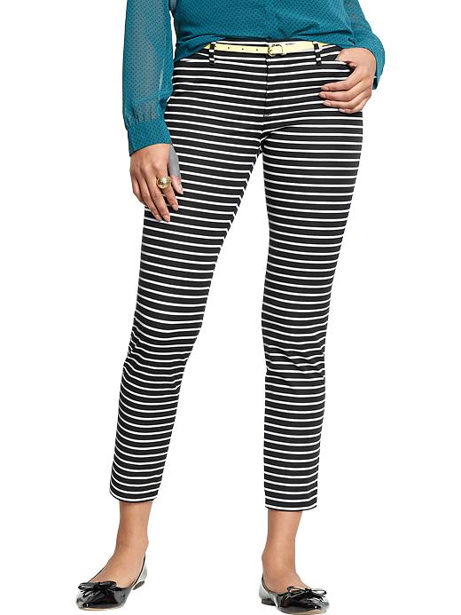 old navy blue and white striped pants