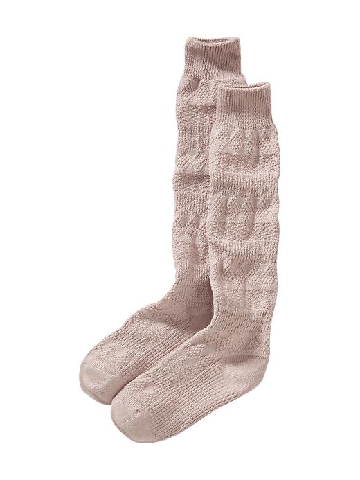 View large product image 1 of 1. Textured Boot Socks