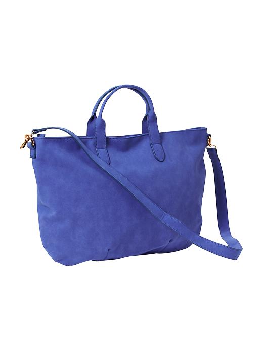 View large product image 1 of 2. Faux-Suede Messenger Tote for Women
