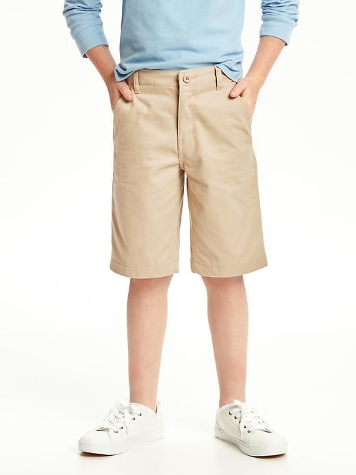 View large product image 1 of 3. Flat-Front Uniform Shorts for Boys