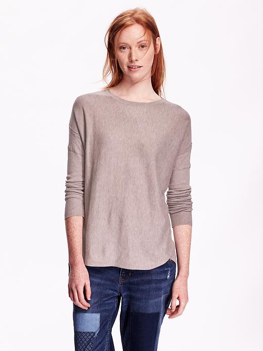 View large product image 1 of 2. Lightweight Drop-Shoulder Sweater