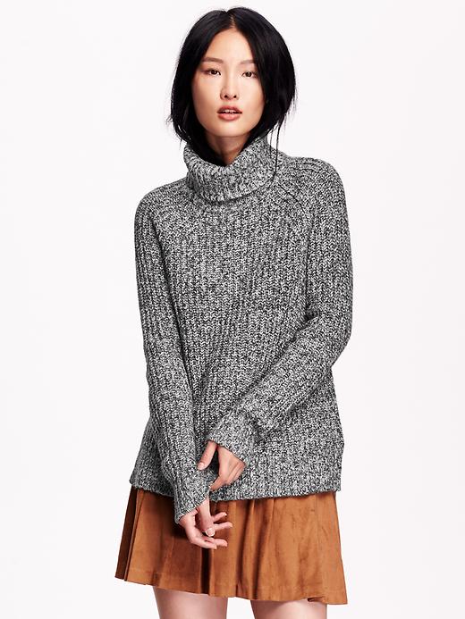 View large product image 1 of 1. Women's Hi-Lo Turtleneck Sweater