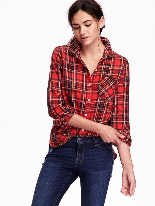 Image number 1 showing, Women's Classic Plaid Flannel Shirt