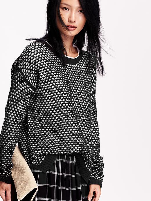 Image number 4 showing, Women's Textured-Graphic Pullover