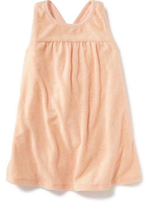 View large product image 1 of 1. Cross-Back Loop-Terry Dress for Toddler