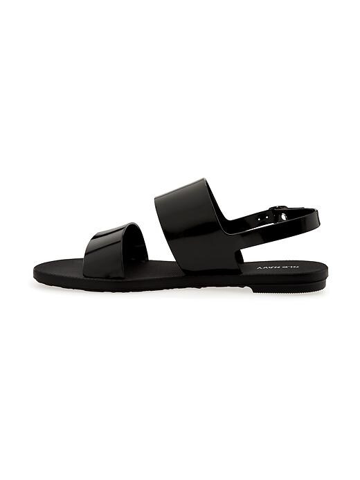 Image number 2 showing, Faux-Patent Double-Strap Sandals