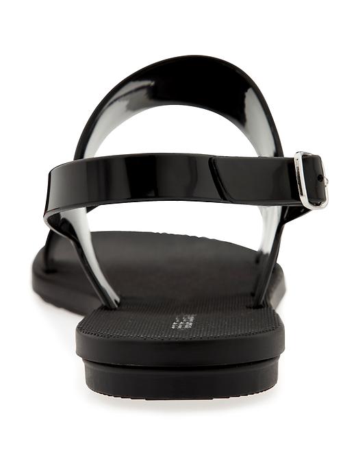 Image number 3 showing, Faux-Patent Double-Strap Sandals