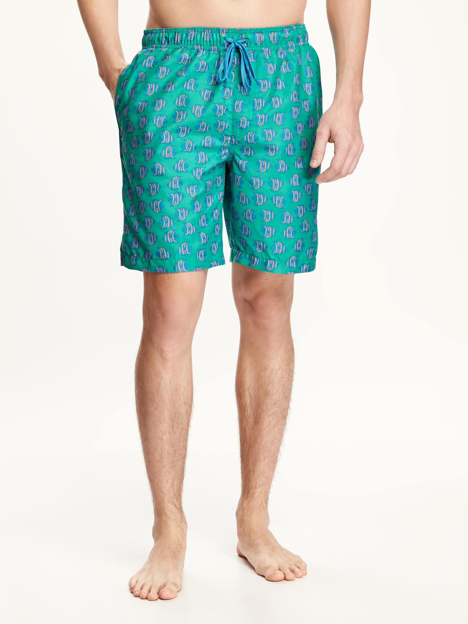 View large product image 1 of 2. Printed Swim Trunks for Men (8")