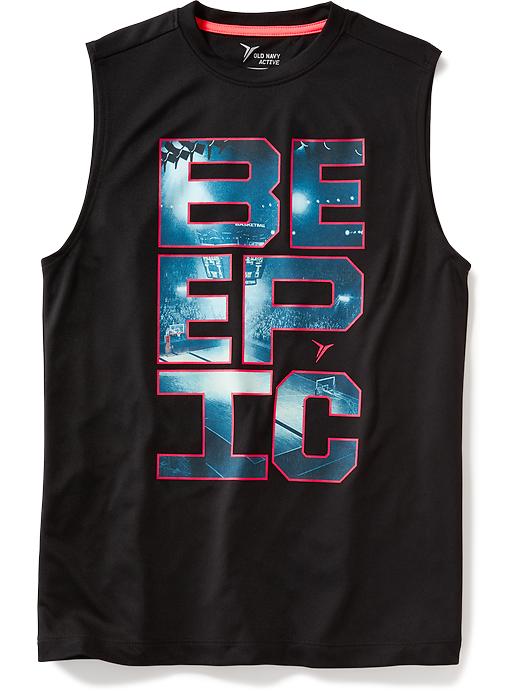 View large product image 1 of 1. Go-Dry Graphic Muscle Tank for Boys