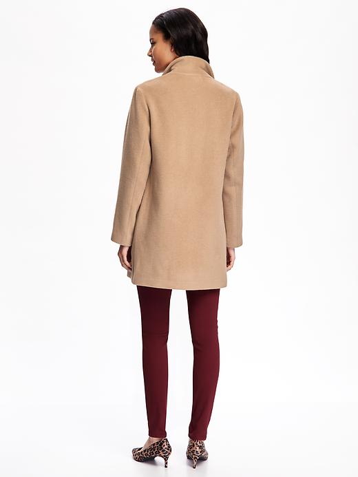 Image number 2 showing, Wool-Blend Everyday Coat for Women