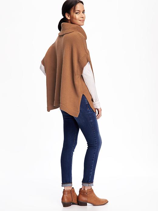Image number 2 showing, Cowl-Neck Poncho for Women