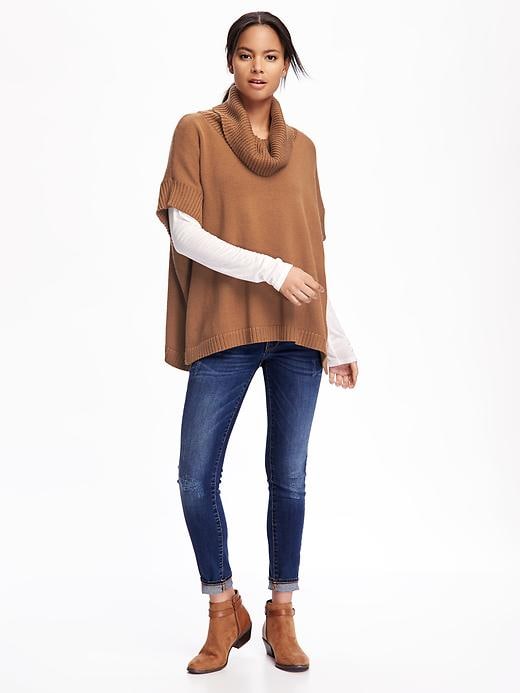 Image number 3 showing, Cowl-Neck Poncho for Women