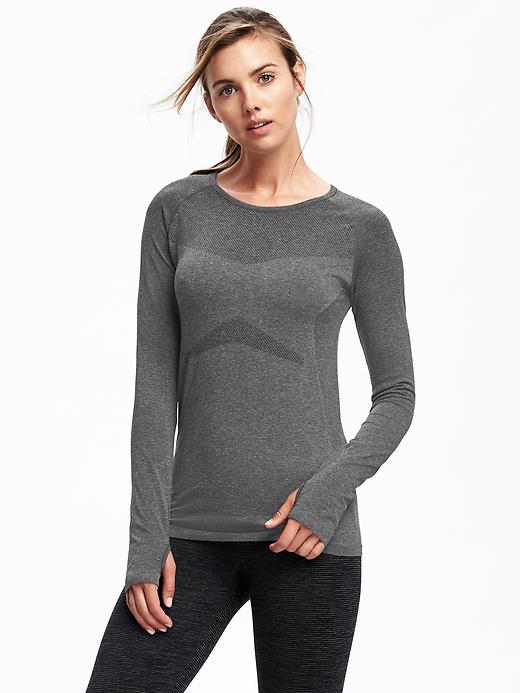 Image number 1 showing, Go-Dry Seamless Performance Top for Women