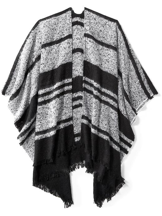View large product image 1 of 2. Textured-Stripe Poncho for Women
