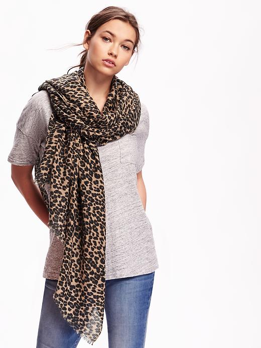 View large product image 2 of 2. Printed Oversized Scarf for Women