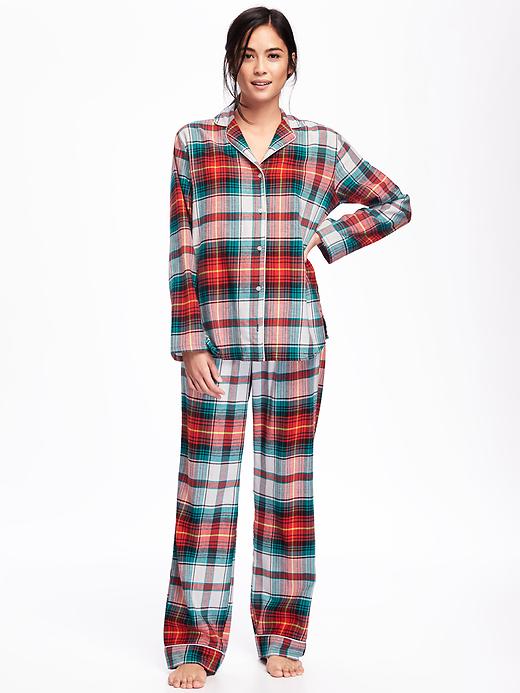 View large product image 1 of 1. Printed Flannel Sleep Set for Women