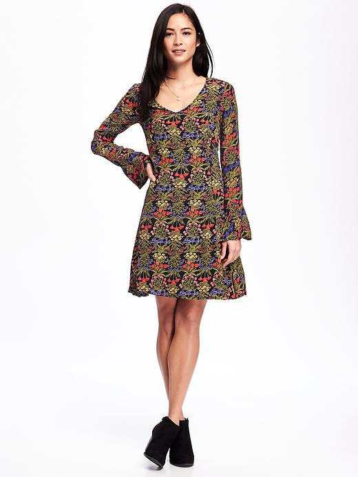 Image number 1 showing, Crepe Swing Dress for Women