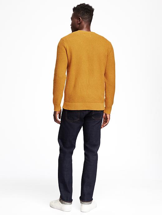 Image number 2 showing, Textured Cable-Knit Sweater for Men