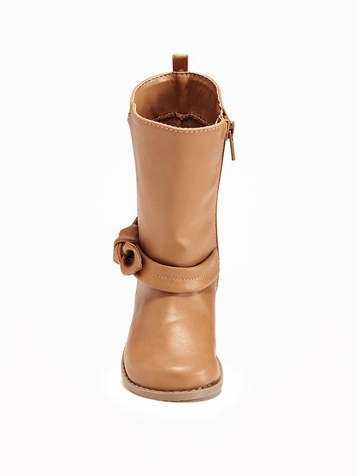 View large product image 2 of 5. Faux-Leather Boots For Toddler Girls