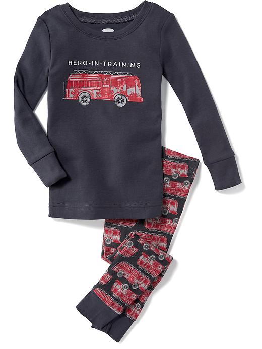 View large product image 1 of 1. 2-Piece Firetruck Graphic Sleep Set For Toddler & Baby