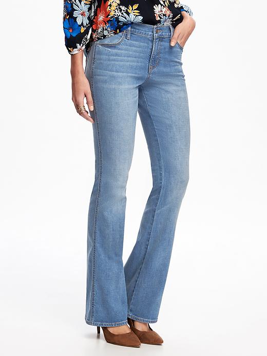 View large product image 1 of 2. Mid-Rise Micro Flare Jeans for Women