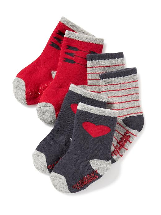 View large product image 1 of 1. Non-Skid Crew Socks 3-Pack for Baby