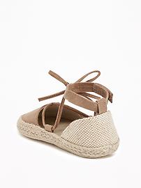 View large product image 3 of 4. Lace-Up-Style Espadrilles for Baby