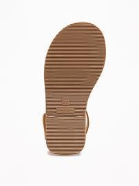 View large product image 4 of 4. Sueded Critter Sandals For Toddler Girls